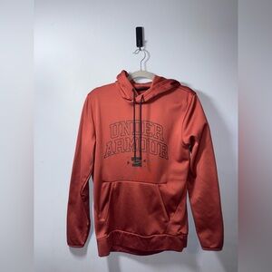 Under Armour Men's Coldgear Loose Long Sleeve rust  Hoodie Sweatshirt Small EUC